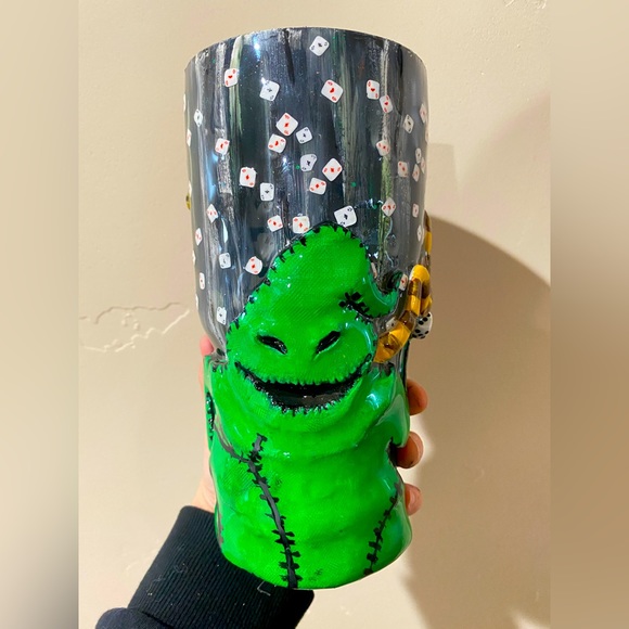 Beautiful stainless-steel tumbler. Oogie 3D glow in the dark. - Picture 1 of 5